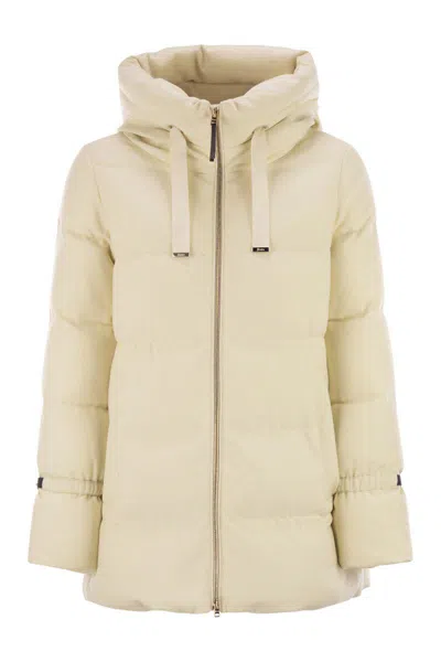 Herno Bi-stretch Lurex Wool Jacket In Neutral