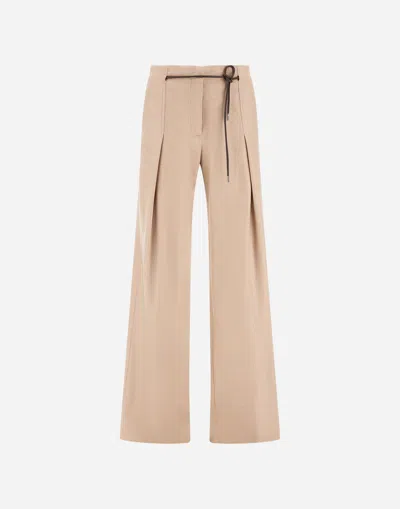 HERNO TROUSERS IN BI-STRETCH LUREX WOOL
