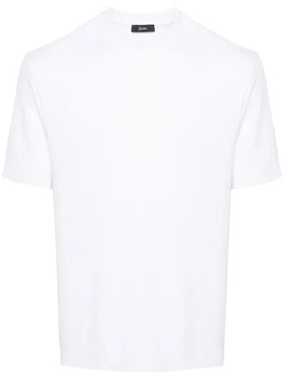Herno Bianco Cotton T-shirt In White