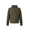 Herno Bicolor Cotton Shell Jacket In Green