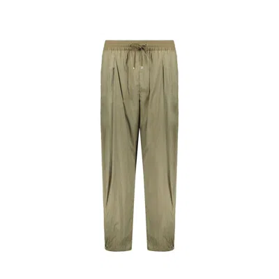 Herno Bicolor Elastane Athletic Pants In Green