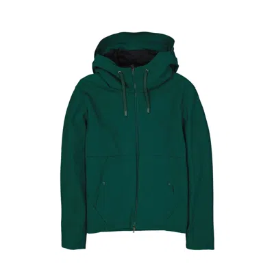 Herno Bicolor Elastane Shell Jacket In Green