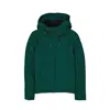 Herno Bicolor Elastane Shell Jacket In Green