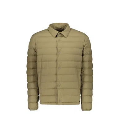 Herno Bicolor Polyamide Men's Coat In Green