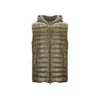 Herno Bicolor Polyamide Sleveless Jacket In Green