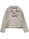 Herno Biker-style Jacket Jackets Brown In Beige