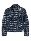 Herno Biker Jacket In Blue