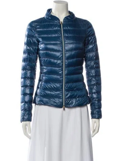 Pre-owned Herno Biker Jacket In Blue