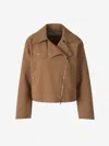 Herno First-act Pef Biker Jacket In Brown