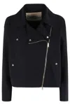 Herno Jacket With Notched Lapels And Metal Hardware