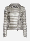 HERNO BIKER-STYLE QUILTED NYLON DOWN JACKET