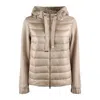 Herno Bimaterial Down Jacket With Hood