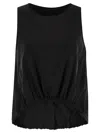 Herno Sleeveless Top In Tech Trait In Black