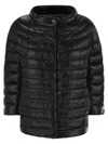 Herno Black Brown Quilted Padded Jacket In Black