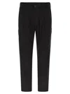 Herno Men Cargo Trousers With Mechanical Stretch Yarn In Black