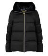 Herno Horizontal Quilted Down Polyester Down Jacket In Black
