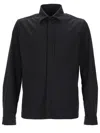 Herno Black 2-layer Gore-tex Laminated Shirt Jacket In Black
