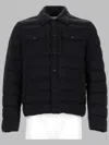 Herno Collared Neck Padded Coat Front Pockets In Black