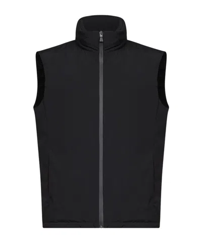 HERNO BLACK 2 LAYER WINDSTOPPER PADDED VEST