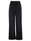 Herno Blue Pants With Elastic Drawstring Waist In Tech Fabric Woman In Black