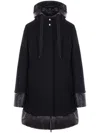 Herno Black A-line Lightweight Coat In Black
