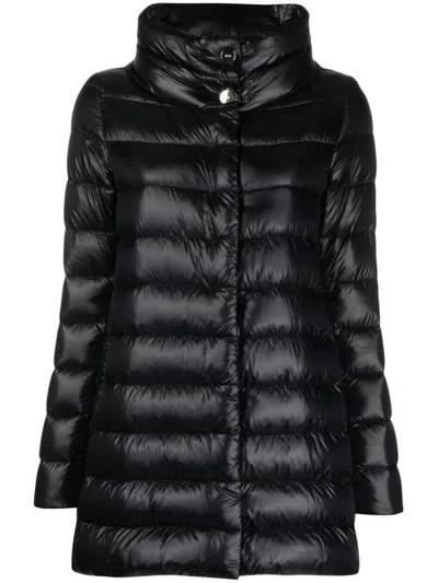 HERNO BLACK A-SHAPE 'AMELIA' DOWN JACKET