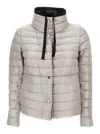 Herno Black And White Reversible Down Jacket With Funnel Neck In Polyamide In Multicolor