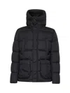 Herno Black Chamonix Nylon Hooded Bomber Jacket In Black