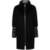 Herno Black Virgin Wool Coats In Black