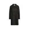 Herno Black Cotton Parka With Curved Hem In Black