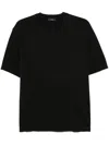 Herno Short Sleeve Crew Neck T-shirt In Black