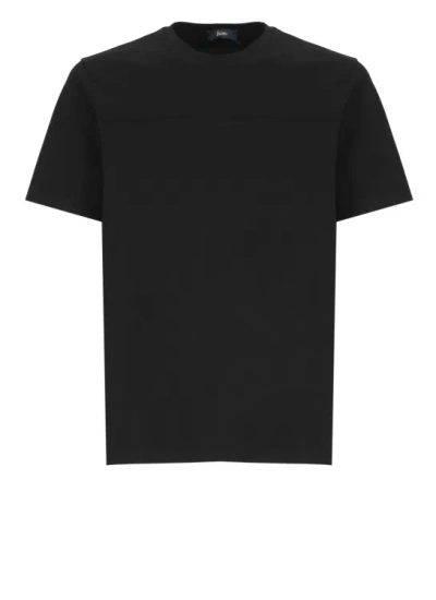 Herno Black Cotton Tshirt