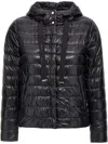 Herno Black Down Jacket With Drawstring Hood And Logo Detail On The Drawstring In Tech Fabric Woman In Black