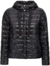 Herno Black Down Jacket With Drawstring Hood And Logo Detail On The Drawstring In Tech Fabric Woman