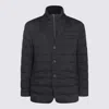 Herno Tailored Black Puffer Jacket With Notched Collar