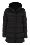 Herno Down Jacket With Bib And Cruelty-free Fur Hood In Black