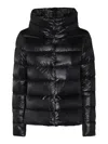 Herno Funnel Neck Padded Down Jacket In Negro