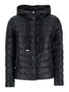 Herno Black Down Jacket With Drawstring Hood And Logo Detail On The Drawstring In Tech Fabric Woman In Multicolor