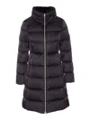 Herno Black Down Jacket With Frontal Zip Closure In Black