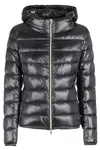 Herno Giada Hooded Quilted Down Jacket In Black