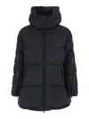 Herno Black Down Jacket With Removable Drawstring Hood In Tech Fabric Woman In Black