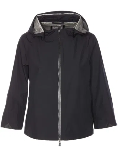 HERNO BLACK GORE-TEX WINDBREAKER COAT