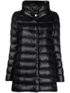 Herno Black A-shape 'amelia' Down Jacket In Black