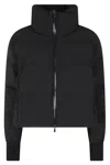 Herno Black High Neck Double-slider Zip Polyamide Jacket In Black