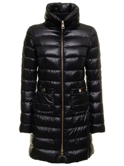 HERNO BLACK HIGH NECK DOWN JACKET