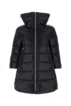 Herno Black High Neck Down Jacket In Black