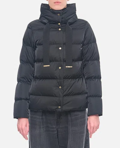HERNO BLACK HIGH NECK JACKET