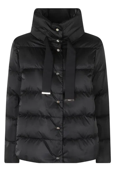 Herno Black Hooded Grosgrain Ribbon Polyester Down Jacket