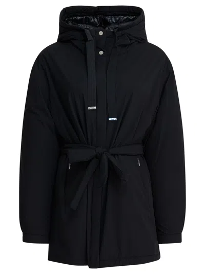 HERNO HERNO BLACK HOODED PADDED COAT