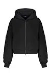 Herno Zip-up Hooded Sweatshirt In Black